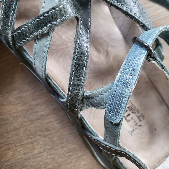 Jambu Tangerine Leather Strappy Walking Shoe Blue & Gray Size 8.5 - Picture 9 of 16